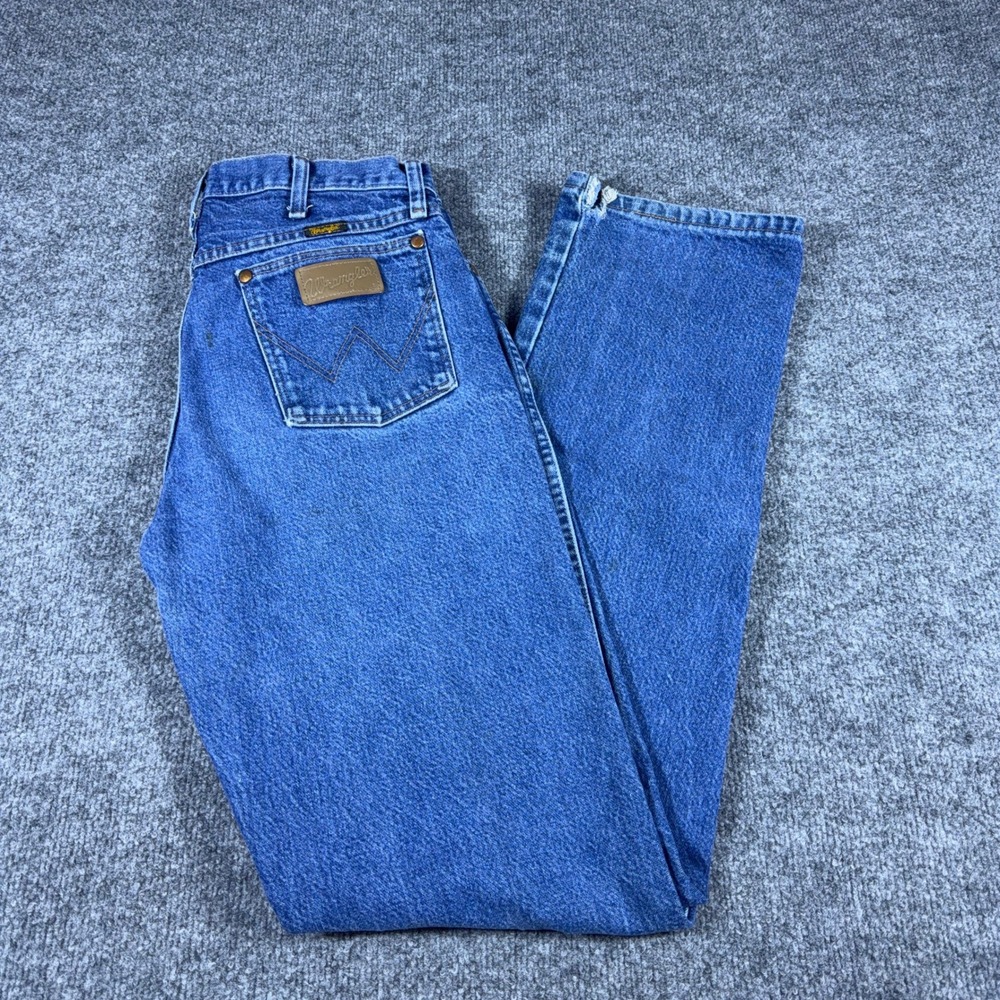 Vintage Wrangler Cowboy Cut Jeans Mens 31x36 Blue Cotton 13MWZ Straight Western